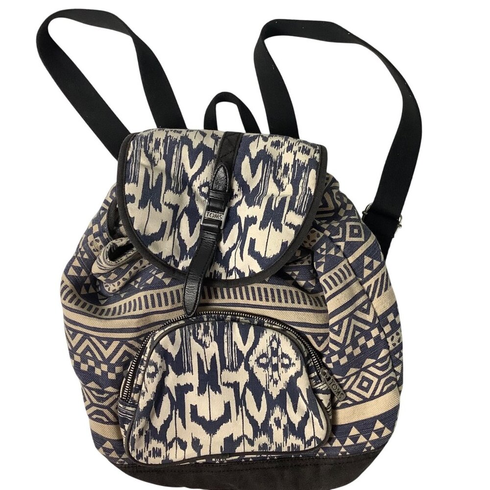Toms Backpack Tribal Pattern‎ Front Pocket Canvas
